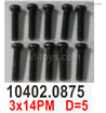 Wltoys 104072 Force Screws Parts Phillips round head machine screws-10402.0875.Total 10pcs.
