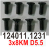 Wltoys 104072 Screws Parts Phillips countersunk head machine screws-124011.1231-3x8KM D5.5.Total 8pcs.