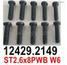 Wltoys 104072 Force 12429.2149 Phillips round head with self-tapping screws-ST2.6x8PWB W6.