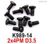 Wltoys 104072 K989-14 Round head self-tapping screw-2x4PM D3.5 Screws Set.