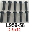 Wltoys 104072 Force L959-58-2.6x10 Round head self-tapping screws.