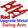 Wltoys 10428-C2 K949-09 Upgrade Metal Swing Arm-Red-2pcs