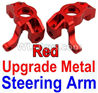 Wltoys 10428-C2 K949-11 Upgrade Metal Steering arm-Red-2pcs