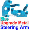 Wltoys 10428-C2 K949-11 Upgrade Metal Steering arm-Blue-2pcs