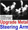 Wltoys 10428-C2 K949-11 Upgrade Metal Steering arm-Silver-2pcs