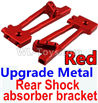 Wltoys 10428-C2 K949-26 Upgrade Metal Rear Shock absorber bracket-Red-2pcs