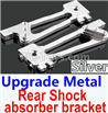 Wltoys 10428-C2 K949-26 Upgrade Metal Rear Shock absorber bracket-Silver-2pcs