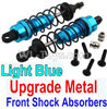 Wltoys 10428-C2 Upgrade Metal Front Shock Absorbers(2pcs)-Light Blue
