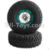 Wltoys 10428-A Whole wheel unit(2pcs)-(Inlucde the Wheel Hub,Tire lether,Tire positioning ring)-(Diameter-110mm,Thickness-35mm,12mm hexagonal engagement)