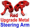 Wltoys 10428-A Upgrade Metal Steering arm-Red-2pcs