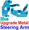 Wltoys 10428-A Upgrade Metal Steering arm-Blue-2pcs