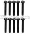 Wltoys 10428-A Parts-117 A929-75 Pan head inner hexagon Screws-M3X10-Black zinc plated(10PCS)