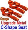 Wltoys 10428-B Upgrade Metal C-Shape Seat-Orange-2pcs