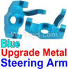 Wltoys 10428-B Upgrade Metal Steering arm-Blue-2pcs