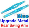 Wltoys 10428-B Upgrade Metal Rear Swing Arm-Blue-2pcs