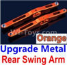 Wltoys 10428-B Upgrade Metal Rear Swing Arm-Orange-2pcs