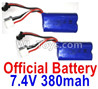 Wltoys 10428-D Battery-2pcs-7.4V 380mah Battery with SM Plug-10428-D.0700