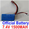 Wltoys 124012 Battrey Parts-Official 7.4V 1500mAh 25C Battery-62x33.5x20mm(1PCS)-A959-B-23