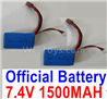 Wltoys 124012 Battrey Parts-Official 7.4V 1500mAh 25C Battery-62x33.5x20mm(1PCS)-A959-B-23