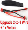 Wltoys 124012 Upgrade 2-to-1 wire and Velcro-Two battery can use together,Run 2x Time than usual