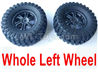 Wltoys 124012 Left Wheel Assembly Parts(2 Set)-Whole Left Wheel,include the Tire lether,Wheel Hub,sponge-124011.0974