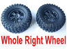 Wltoys 124012 Right Wheel Assembly Parts(2 Set)-Whole Right Wheel,include the Tire lether,Wheel Hub,sponge124011.0975