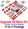 Wltoys 124017 Upgrade ALL Metal Kit. All 11-In-1 Package.5 Color you can choose.
