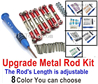 Wltoys 124017 Upgrade Metal Rod Assembly Kit. Total 7pcs Rod + Screws drivers + screws