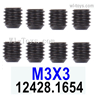 Wltoys 124016 M3 Machine screws(8pcs)-M3X3-12428.0098
