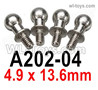 Wltoys 124016 Screws A202-04 Ball-shape screws,4pcs. 4X9.5mm.