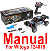 Wltoys 124016 Manual Instruction and Parts list diagram. 