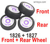 Wltoys 124019 Wheel Tires unit. 2 set Front + 2 Set Rear