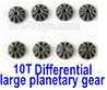 Wltoys 124019 Metal 10T Differential large planetary gear(8pcs)-124019.1271