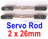 Wltoys 124019 Servo Rod(2pcs)-2x26-124019.1287