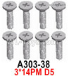 Wltoys 124019 Screws A303-38 Screws. 3x14PM D5.