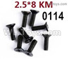 Wltoys 124019 Screws 12428.0114 Screws. M2.5X8 KM.