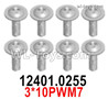 Wltoys 124019 Screws 12401.0255 Screws. 3x10PWM7.