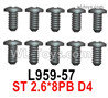 Wltoys 124019 Screws L959-57 Screws. ST 2.6x8PB D4.