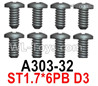 Wltoys 124019 Screws A303-32 Screws. ST1.7x6PB D3 .
