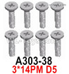 Wltoys 124019 Screws A303-38 Screws. 3x14PM D5.