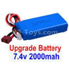Wltoys 12403 Upgrade 7.4V 2000mah Battery(1pcs)-Size-80X35X19MM