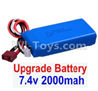 Wltoys 12404 Upgrade 7.4V 2000mah Battery(1pcs)-Size-80X35X19MM