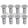Wltoys 12423 Car Spare Parts-00117 Cross recessed Flat head screws(8PCS)-M3X8 KM