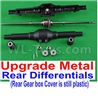 Wltoys 12428 Upgrade Metal Rear Differentials Assembly and Upgrade Plastic Rear gear box cover for the 12428-0133