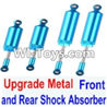 Wltoys 12423 Car Spare Parts-0017-03 Upgrade Metal Front and Rear Shock Absorber(Total 4pcs)