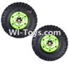 Wltoys 12423 Car Spare Parts-0070 Whole Left Wheel unit(Include the Wheel,Trie leather,upper and bottom wheel cover)-2pcs,1:12 Scale 4wd,2.4G 12423 RC racing car Parts,On Road Drift Racing Truck Car