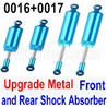 Wltoys 12427 Upgrade Metal Front and Rear Shock Absorber(Total 4pcs)-12427-0017+0016