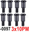 Wltoys 12427 Screws Parts-12427-0097,M3X10,Cross step lower half tooth screw