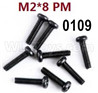 Wltoys 12427 Screws Parts-12427-00109-M2X8 PM,Cross recessed pan head screws