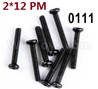 Wltoys 12427 Screws Parts-12427-00111-M2X12 PM,Cross recessed pan head screws